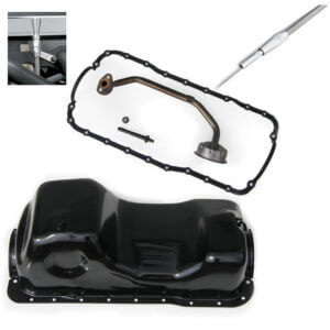 Rear Sump Oil Pan 302/289 V8 5.0L With Push-In-The-Block Lokar Dipstick