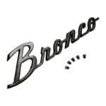 Bronco Script Emblem - Black Chrome