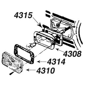 Park Light Spacers, 1969-77 Bronco, Pair