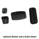 Ford Bronco Billet Pedals Anodized Black - '66-'77