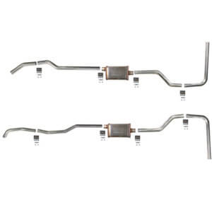 Stainless Steel Dual Exhaust Configuration, 1966-75 Bronco